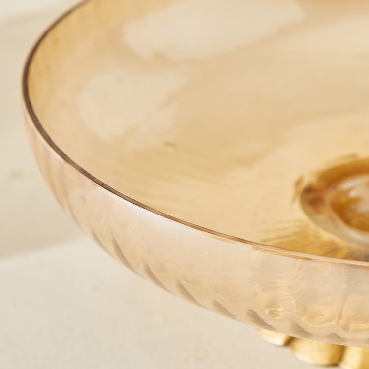 Rylee Ellara Glass and Metal Decorative Bowl