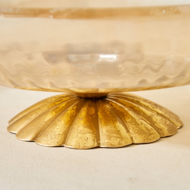 Rylee Ellara Glass and Metal Decorative Bowl