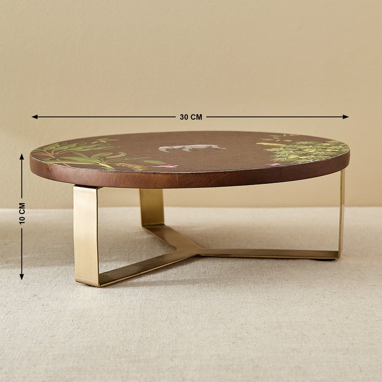 Niko Beacon Mango Wood Printed Cake Stand