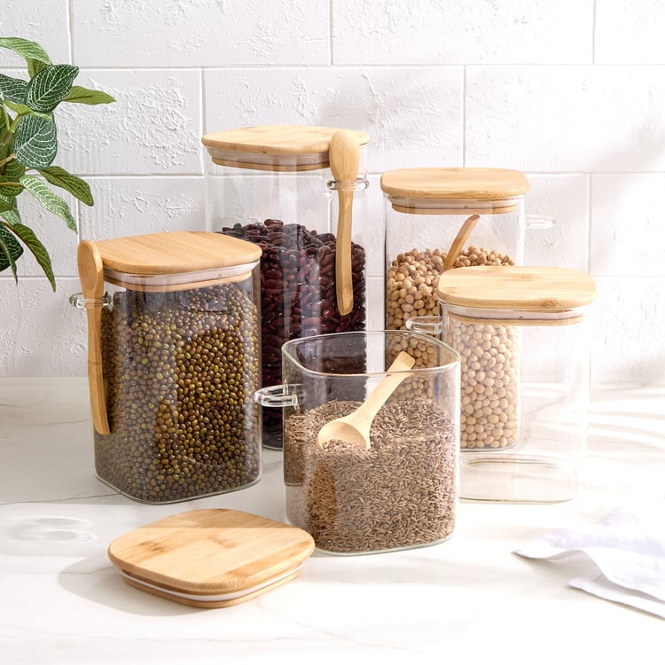 Regal Luxe Yorkshire Borosilicate Glass Jar with Spoon - 1.1L