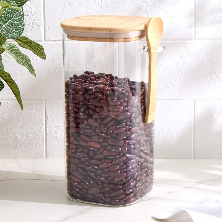 Regal Luxe Yorkshire Borosilicate Glass Jar with Spoon - 1.5L