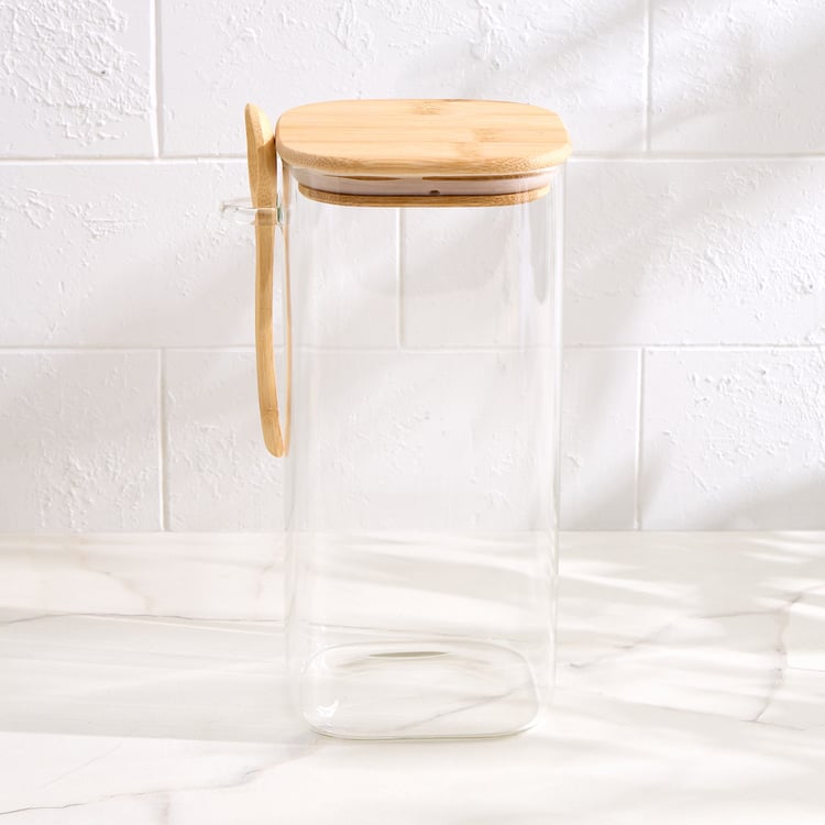 Regal Luxe Yorkshire Borosilicate Glass Jar with Spoon - 1.5L