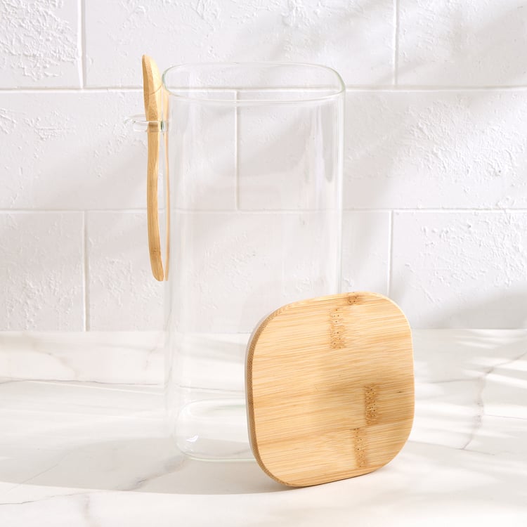 Regal Luxe Yorkshire Borosilicate Glass Jar with Spoon - 1.5L