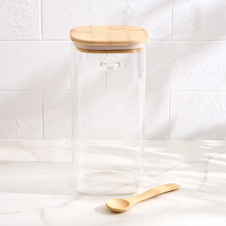 Regal Luxe Yorkshire Borosilicate Glass Jar with Spoon - 1.5L