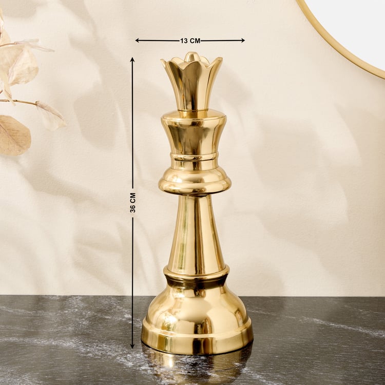 Brim Royale Altin Aluminium Chess Queen Table Accent