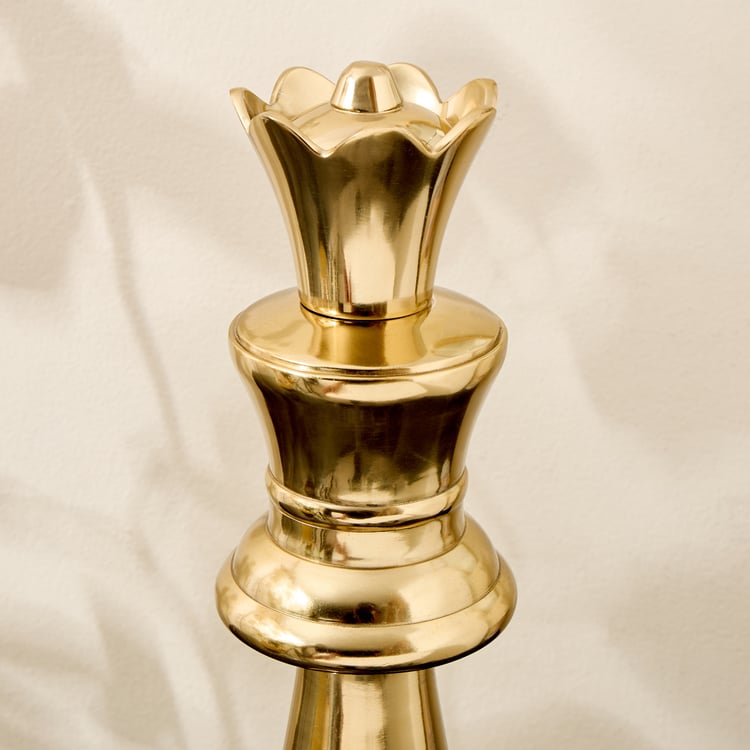 Brim Royale Altin Aluminium Chess Queen Table Accent