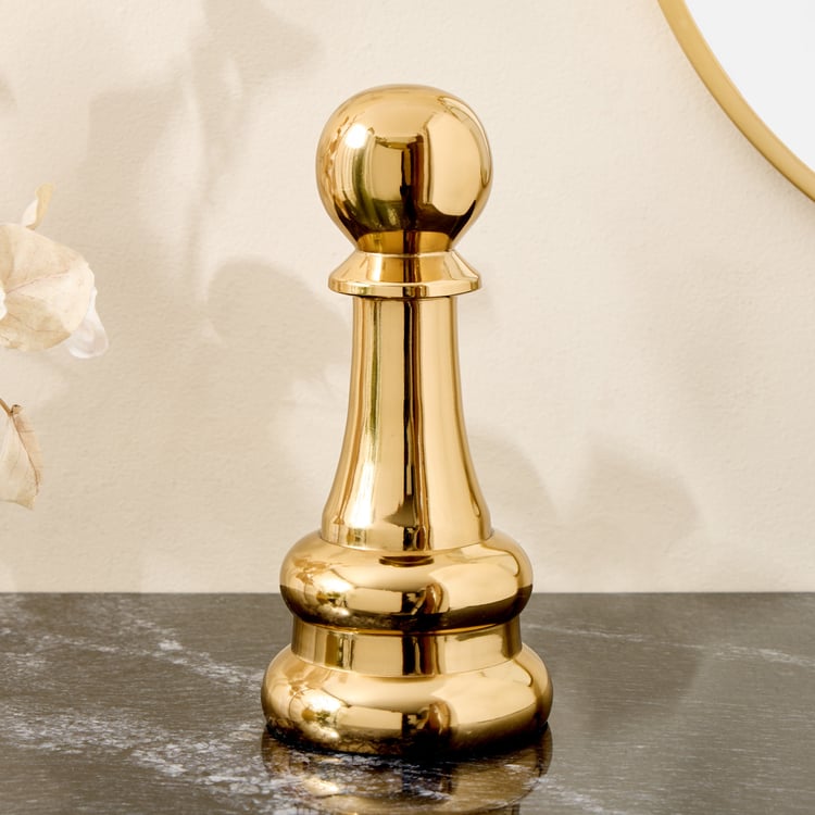 Brim Royale Altin Aluminium Chess Pawn Table Accent