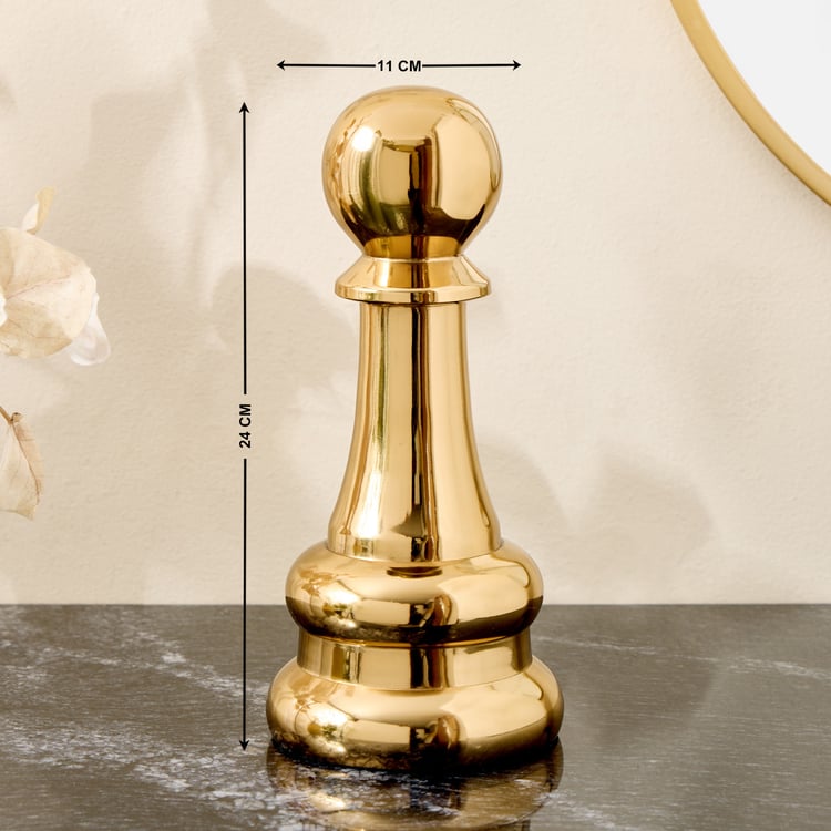 Brim Royale Altin Aluminium Chess Pawn Table Accent