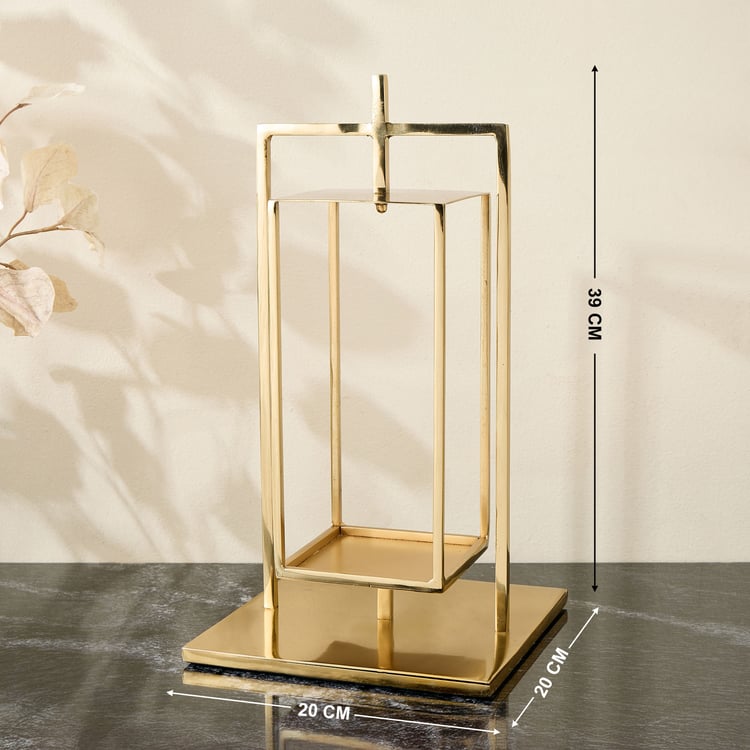 Brim Royale Altin Metal Lantern - Large