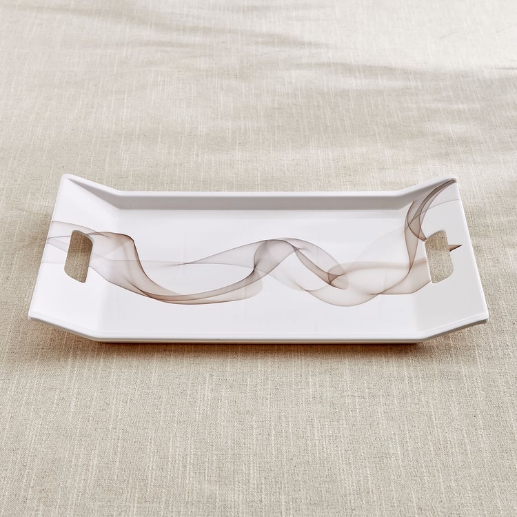 Meadows Monalisa Melamine Printed Serving Tray - 38x27cm