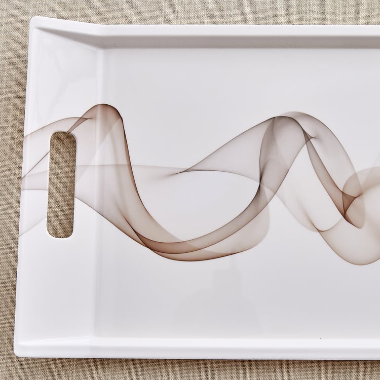 Meadows Monalisa Melamine Printed Serving Tray - 38x27cm