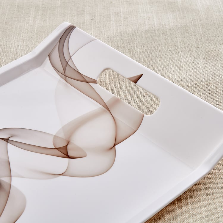 Meadows Monalisa Melamine Printed Serving Tray - 38x27cm