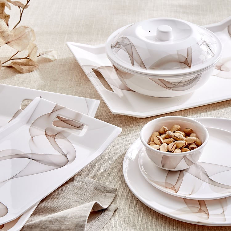 Meadows Monalisa Melamine Printed Serving Tray - 38x20cm