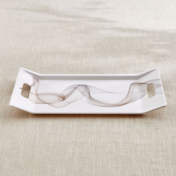 Meadows Monalisa Melamine Printed Serving Tray - 38x20cm