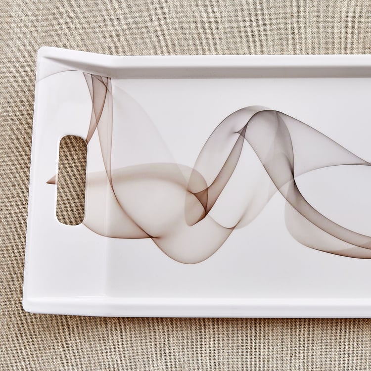 Meadows Monalisa Melamine Printed Serving Tray - 38x20cm