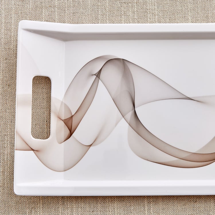 Meadows Monalisa Melamine Printed Serving Tray - 30.5x18cm