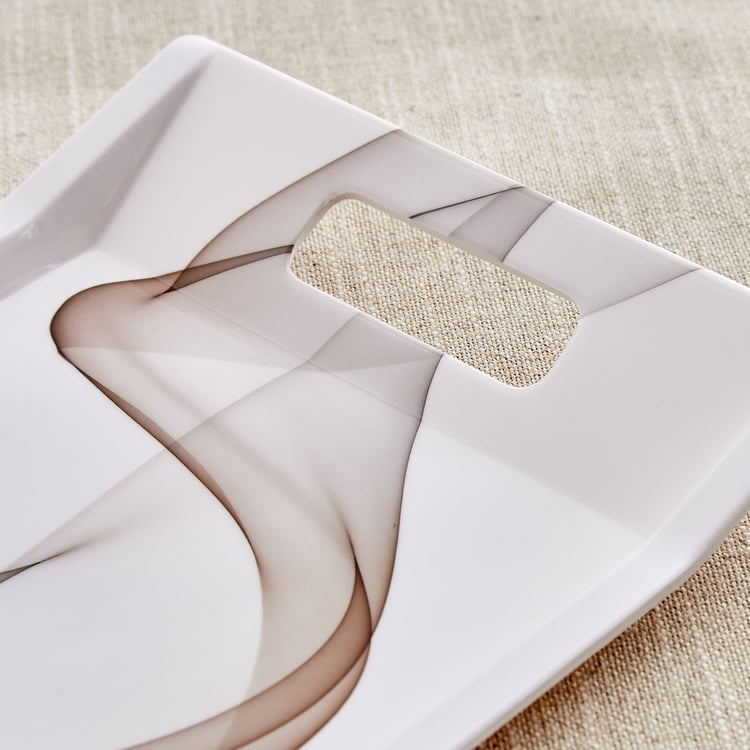 Meadows Monalisa Melamine Printed Serving Tray - 30.5x18cm