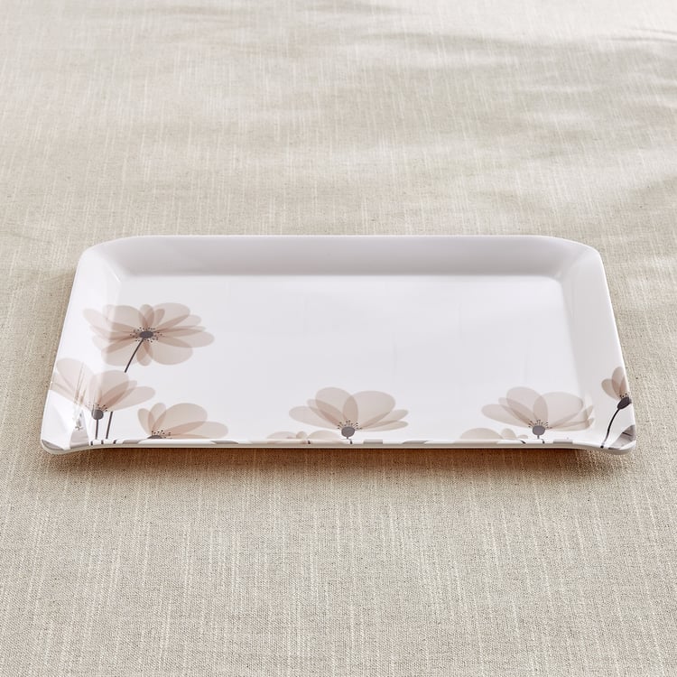 Meadows Monalisa Melamine Floral Print Serving Tray - 38.5x27.5cm