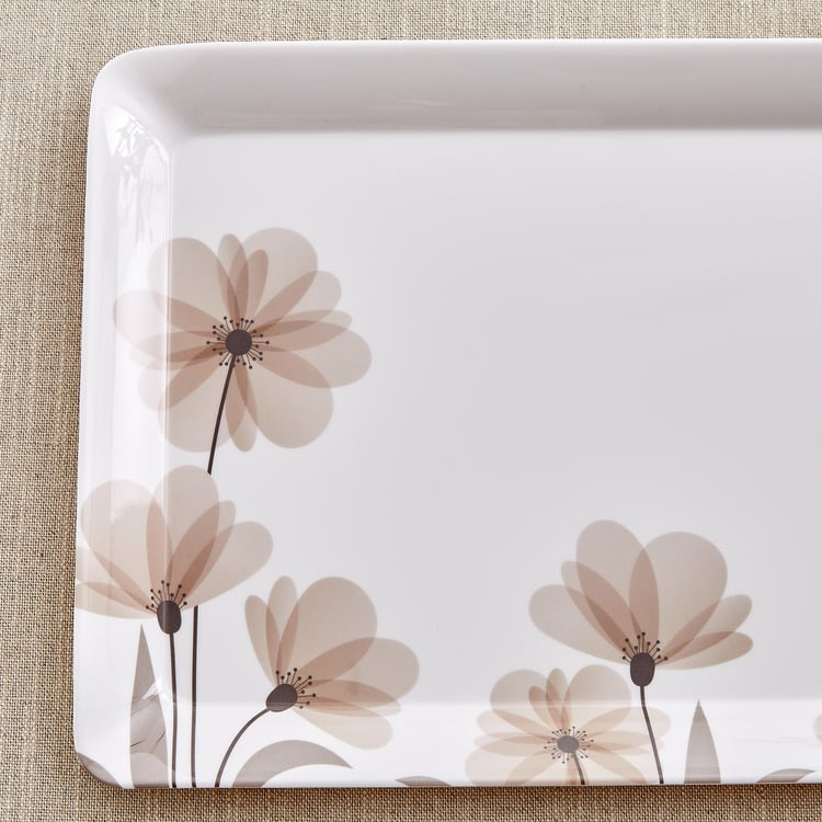 Meadows Monalisa Melamine Floral Print Serving Tray - 38.5x27.5cm