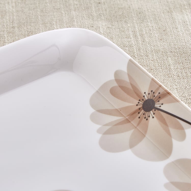 Meadows Monalisa Stylo Melamine Floral Print Serving Tray - 31x23cm