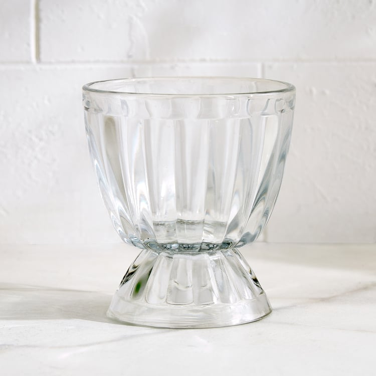 Tuscany Zinnia Set of 6 Glass Ice Cream Bowls with Spoons - 150ml