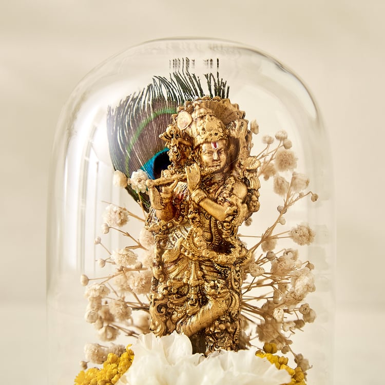 Haven Alba Glass Krishna in Dome Figurine