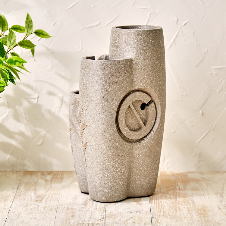 Alpine Cascade Polyresin Leaf Water Fountain - 20x17x35cm