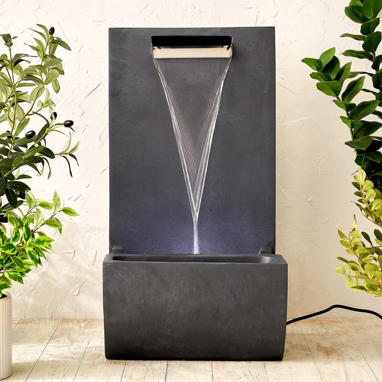 Cascade Modern Polyresin Mini Falls Water Fountain - 38x34x70cm