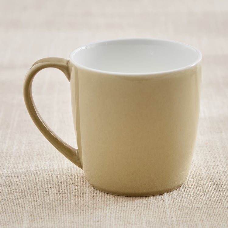 Elva Set of 4 Porcelain Coffee Mugs with Platter - 240ml