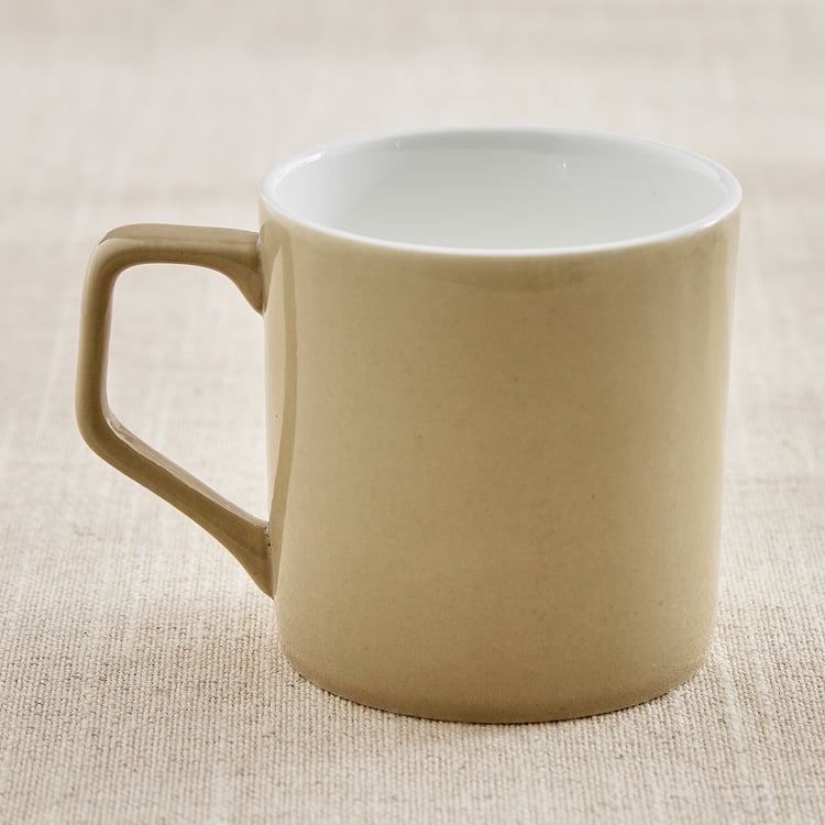 Elva Set of 4 Porcelain Coffee Mugs with Platter - 230ml