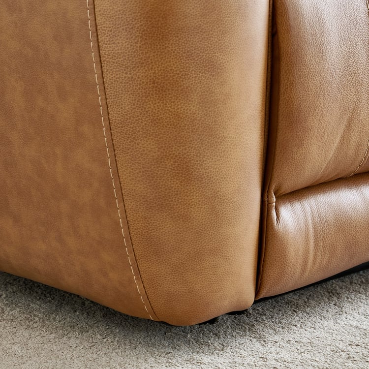 Potsdam Half Leather 1-Seater Zero Gravity Electric Recliner - Tan