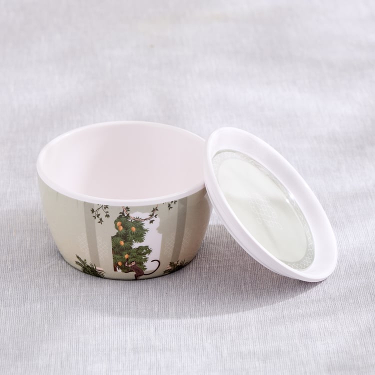 Jalsa Set of 3 Melamine Printed Candy Bowls with Tray - 300ml