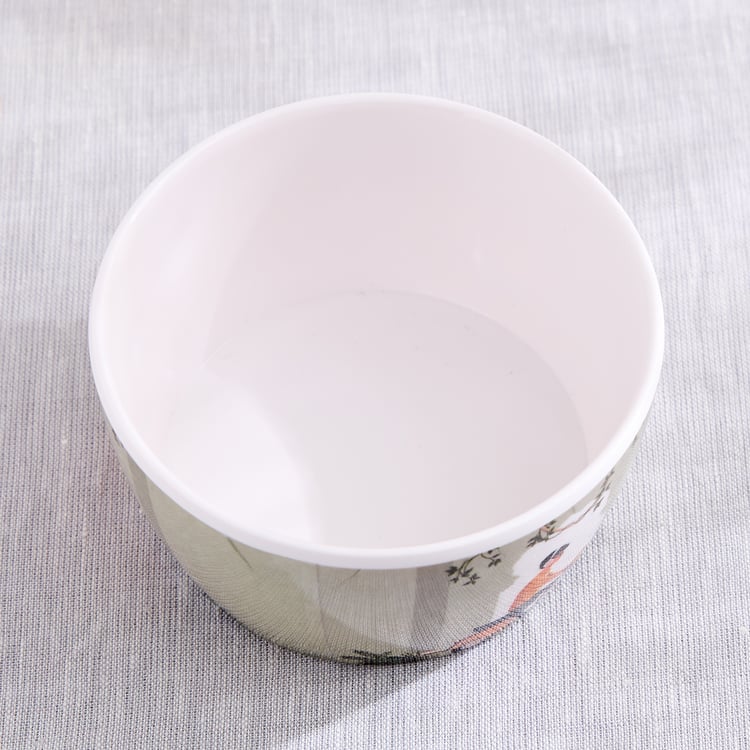 Jalsa Set of 3 Melamine Printed Candy Bowls with Tray - 300ml