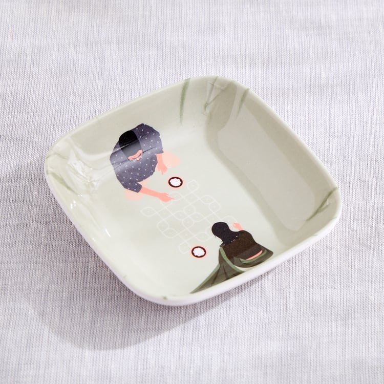 Jalsa 3Pcs Melamine Printed Chip and Dip Platters