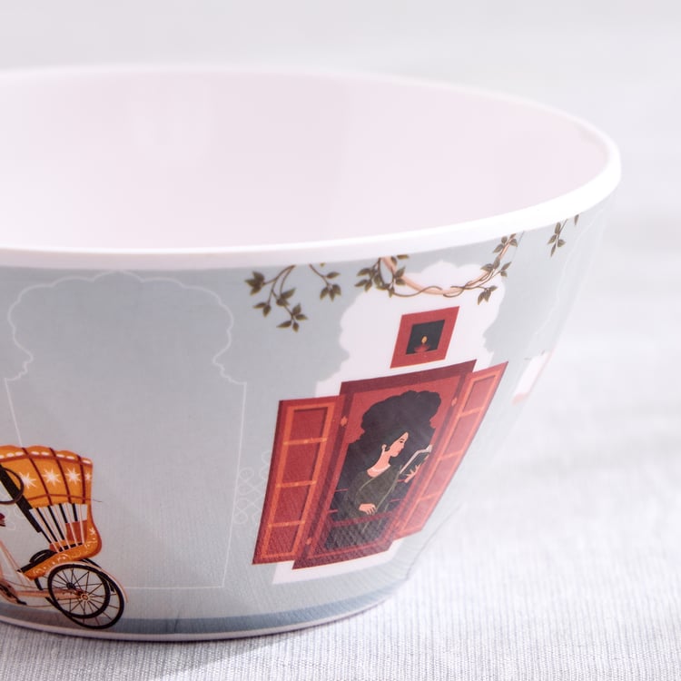 Jalsa Set of 4 Melamine Printed Serving Bowls - 820ml