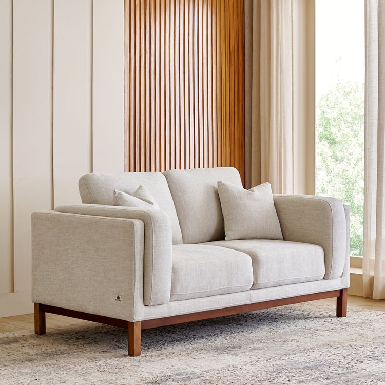 Lansbury NXT Fabric 2-Seater Sofa with Cushions - Beige