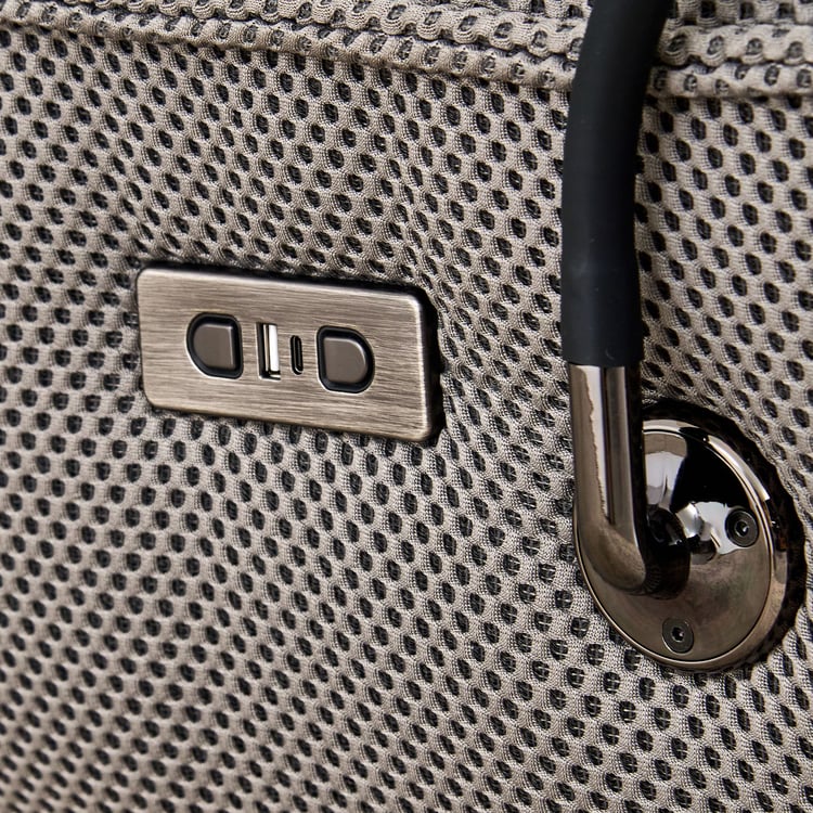 Zeek Fabric 1-Seater Electric Recliner with Mobile Holder - Grey