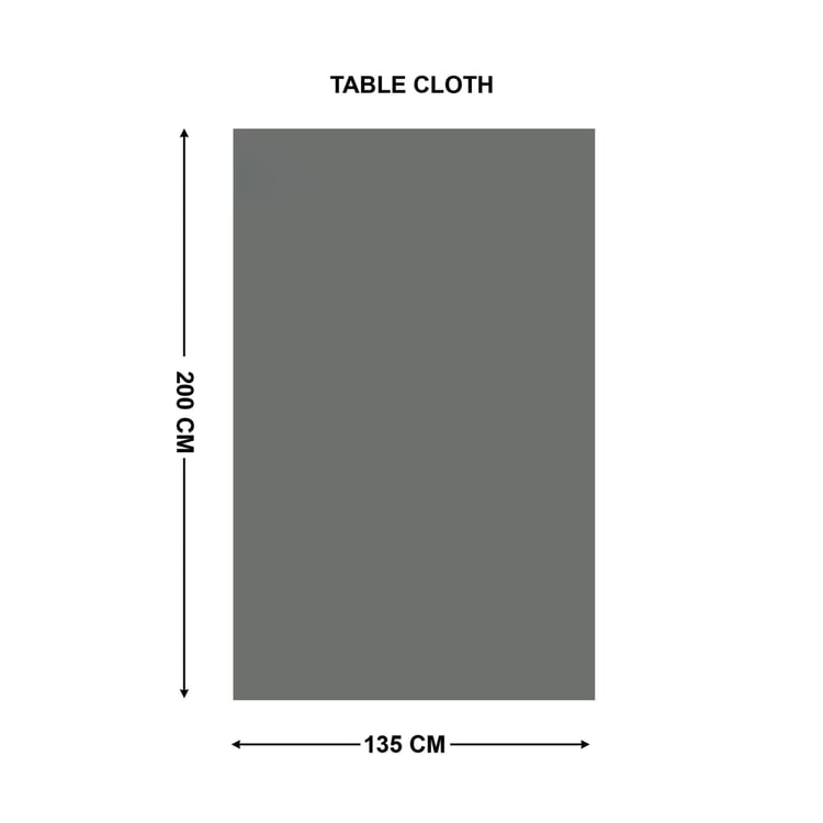 Glimmer Brio Cotton Jacquard 6-Seater Table Cloth - 200x135cm