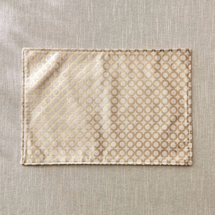 Glimmer Brio Cotton Foil Print Reversible Placemat