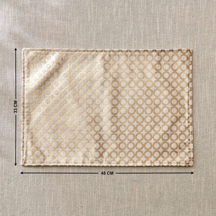 Glimmer Brio Cotton Foil Print Reversible Placemat