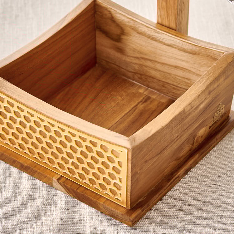 Haze Dietes 3Pcs Teak Wood Chip and Dip Set