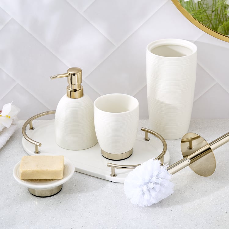 Opulence Amora Ceramic Toilet Brush with Holder