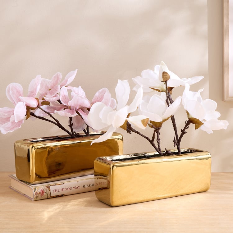 Gloria Elara Artificial Magnolias in Ceramic Pot