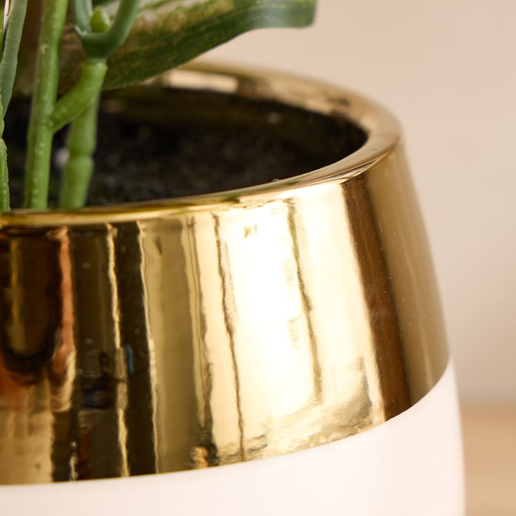 Gloria Elara Artificial Wandering Jew in Ceramic Pot