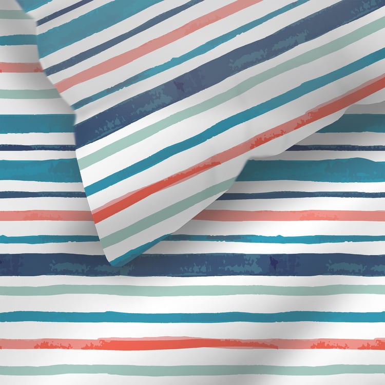 LAYERS Argos Cotton 225TC Striped 3Pcs Super King Bedsheet Set