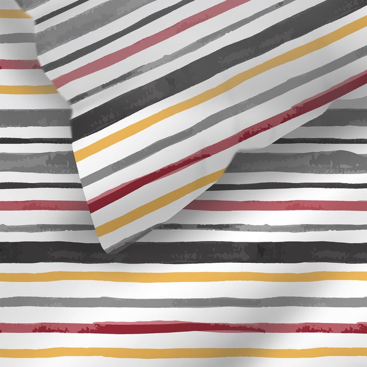 LAYERS Argos Cotton 225TC Striped 3Pcs Super King Bedsheet Set