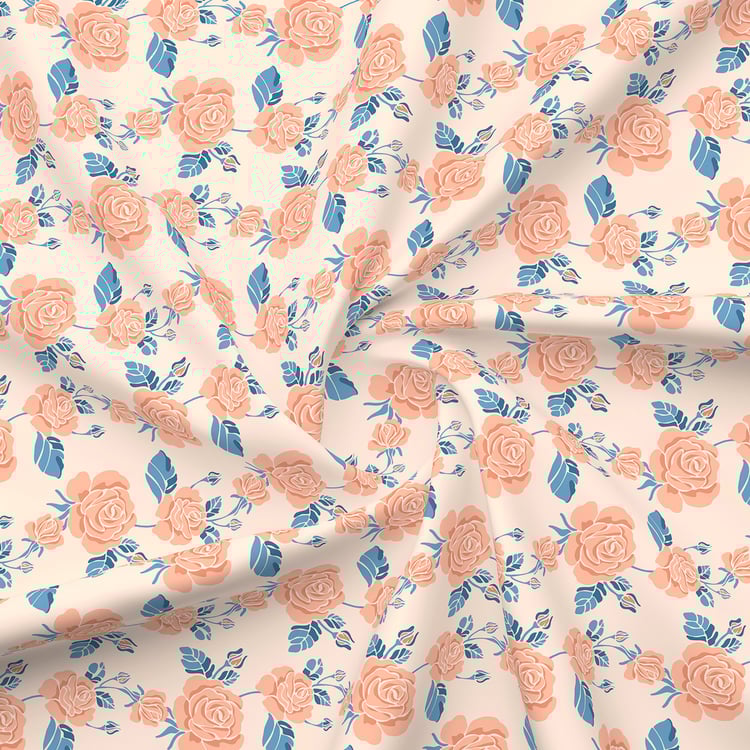 LAYERS Marigold Cotton 144TC Floral Print 3Pcs Super King Bedsheet Set