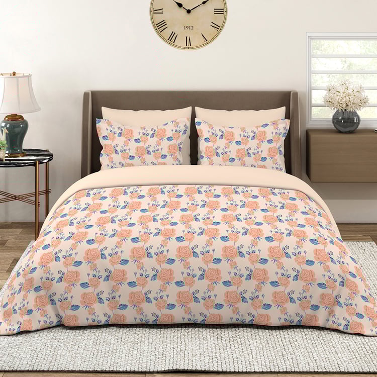 LAYERS Marigold Cotton 144TC Floral Print 3Pcs Super King Bedsheet Set