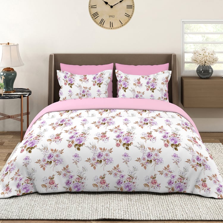 LAYERS Marigold Cotton 144TC Floral Print 3Pcs Super King Bedsheet Set