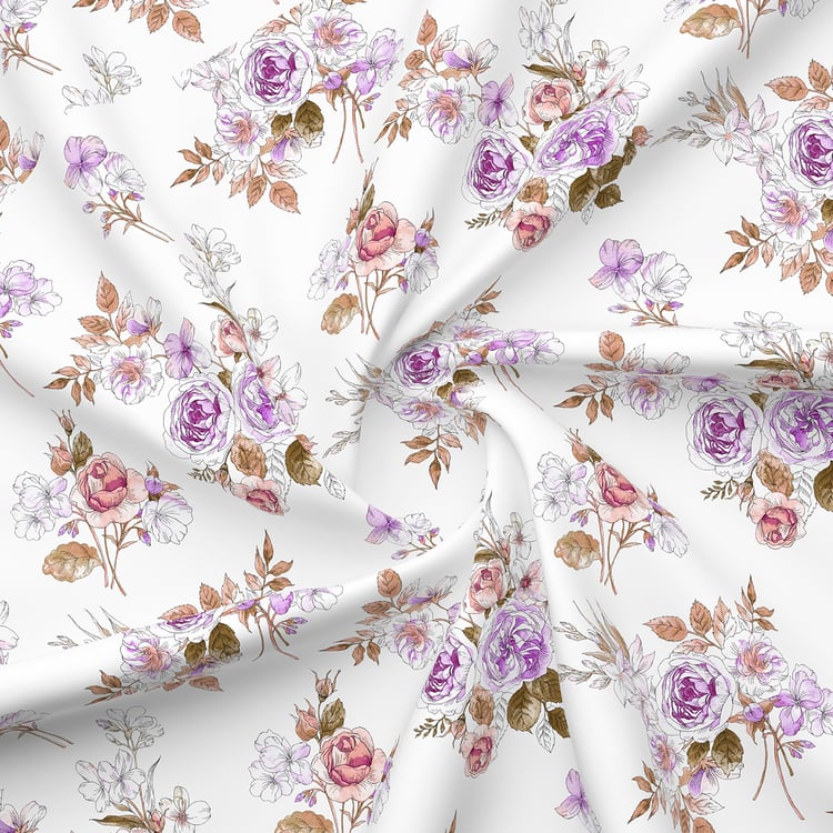 LAYERS Marigold Cotton 144TC Floral Print 3Pcs Super King Bedsheet Set